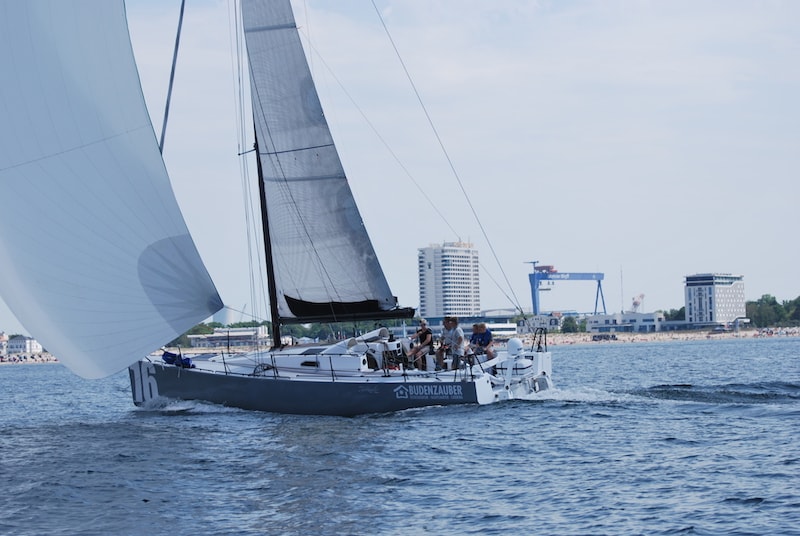 Sailing in Rostock Warnemünde with the Class 40